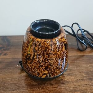 Scentsy Cream and Brown Authentic Lid